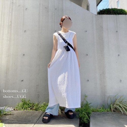 ジーユー_バックリボンワンピース_2