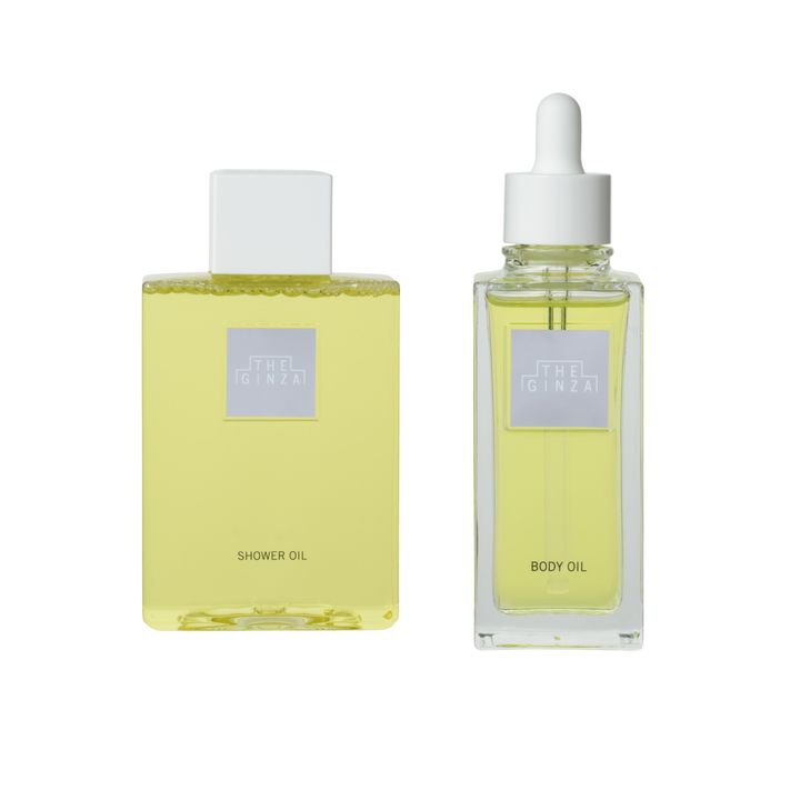 ボディオイル 80㎖ 22,000円、シャワーオイル 180㎖ 8,800円（ザ・ギンザ☎0120･500824）