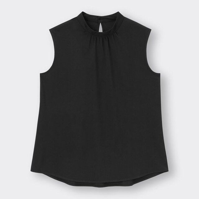 GUレディースジャージーギャザーブラウス