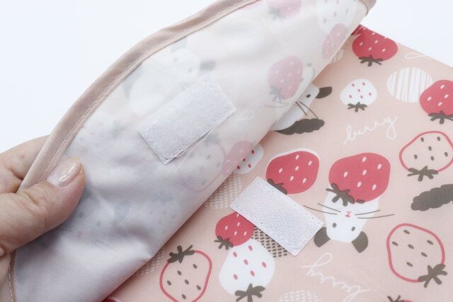 セリア 舟形ケース 北欧 フルーツアニマルランチ 面ファスナー サイズ調整