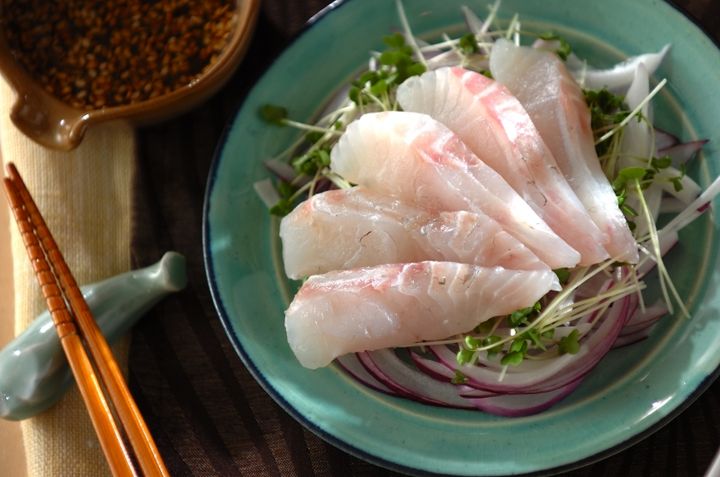 お刺身サラダの卵黄ソース