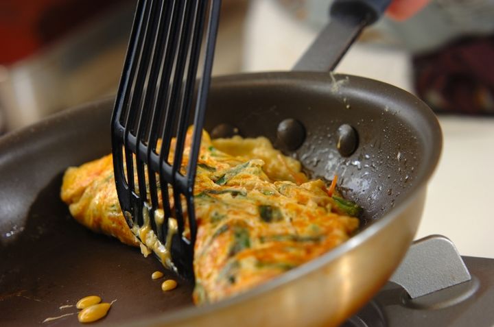 ツナとニラの卵焼きの作り方2