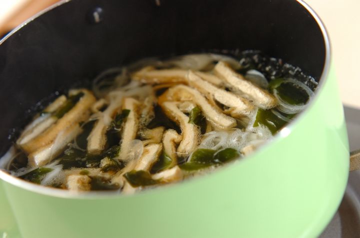 お揚げのみそ汁の作り方1
