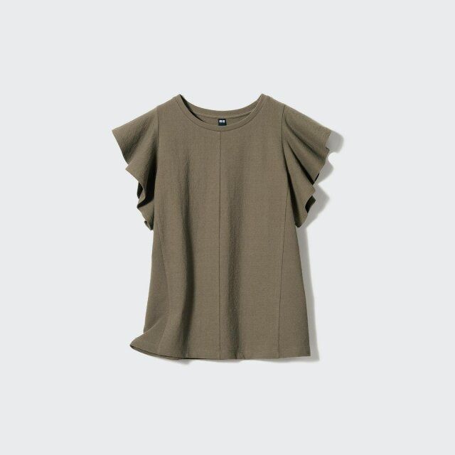 ユニクロ ラッフルスリーブT