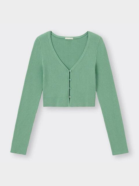 GUレディースUVカットクロップドカーディガン