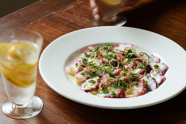 たこのカルパッチョ実山椒風味