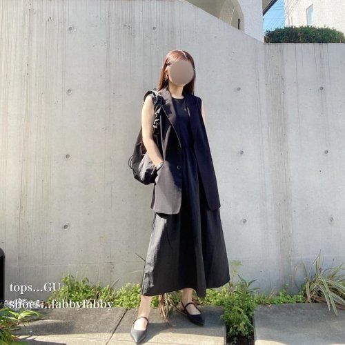 ジーユー_テックコンビネーションワンピース_4