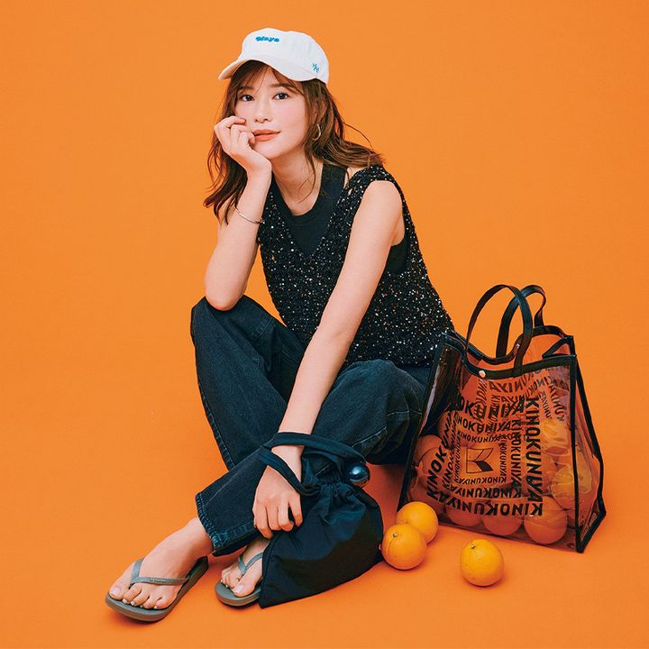 咲和希,レイヤード,トップス,夏コーデ,ニットタンク