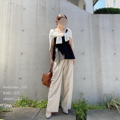 ジーユー_リネンブレンドキャミソール_3