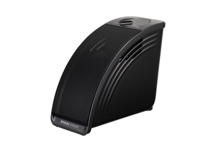 2月に発売された「ミライスピーカー・ミニ」（サウンドファン提供）