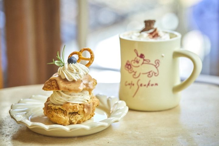 「Double Earlgray Scone」600円、「クリームココアラテ」720円