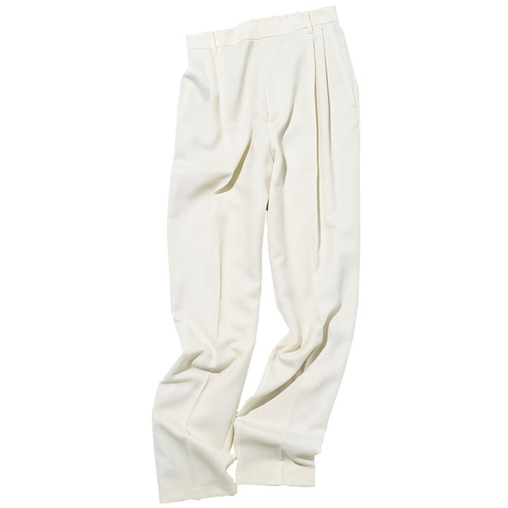 ワイドパンツ,タックパンツ,白パンツ,エブール