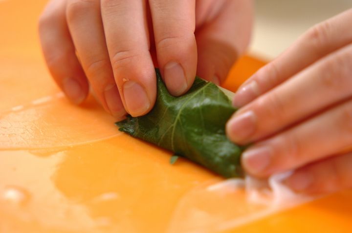 サラダ生春巻きの明太ソースの作り方1