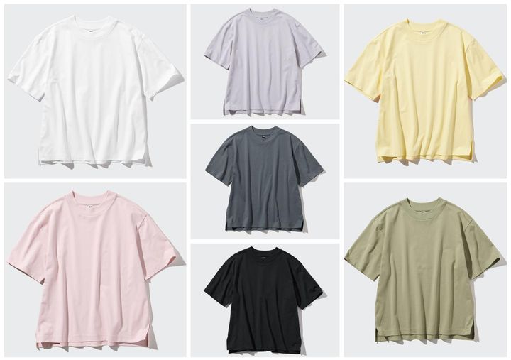 画像: 【ユニクロ】エアリズムコットンT(半袖)各¥1,500 www.uniqlo.com