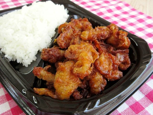 ドンキのフライドチキンの皮だけ弁当