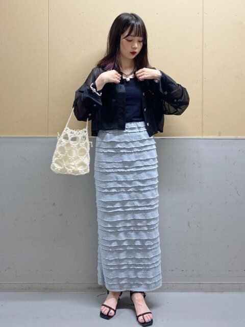 シアーシャツのコーデ5