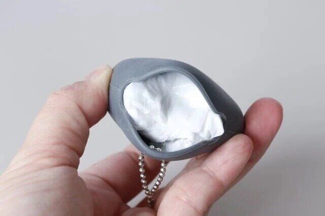 ダイソーの買い物袋収納に使えるシリコンソフトケース シンプル