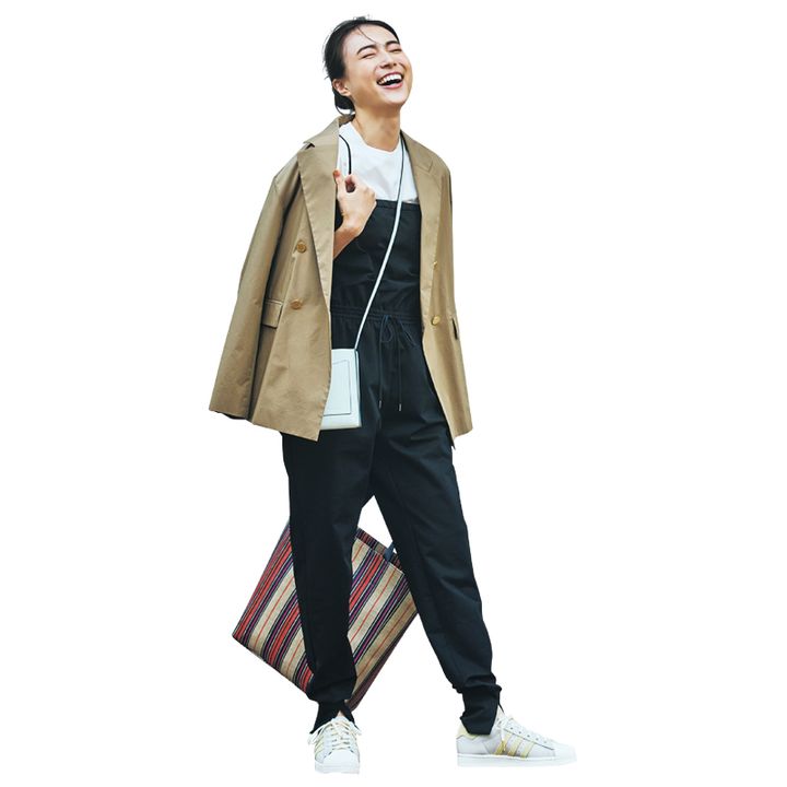 春のサロペットコーデ