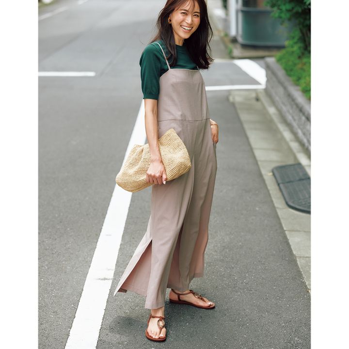 夏のサロペットコーデ