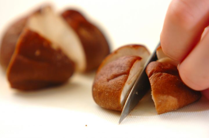 シイタケのパセリバターの下準備1