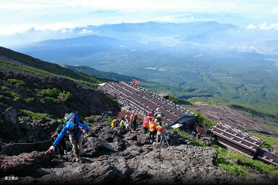 富士山の登山画像