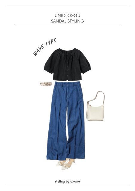 ウェーブタイプ夏サンダルコーデ