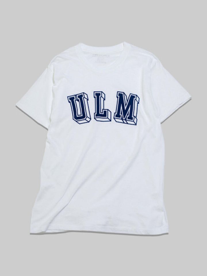 ULM Limited T-shirt 祐天寺にあるヴィンテージショップWitty Vintageから譲り受けた 80-90's DEADSTOCK U.S.ARMY Undershirts を使用した ULM染み込みプリントTシャツ。￥9,680。RED, BLUE BLACK の３色展開