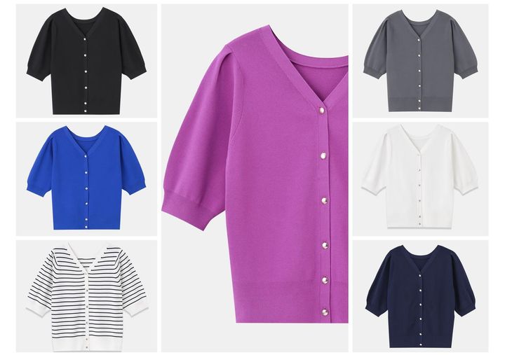 画像: 【プラステ】UVカットレーヨンブレンド2WAYカーディガン（マシンウォッシャブル/UVカット/接触冷感）各¥6,990