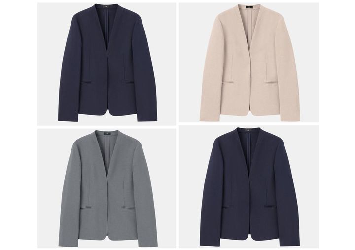 画像: 【プラステ】ノーカラージャケット（プレミアムオックス・マシンウォッシャブル） 各¥17,000 www.plst.com