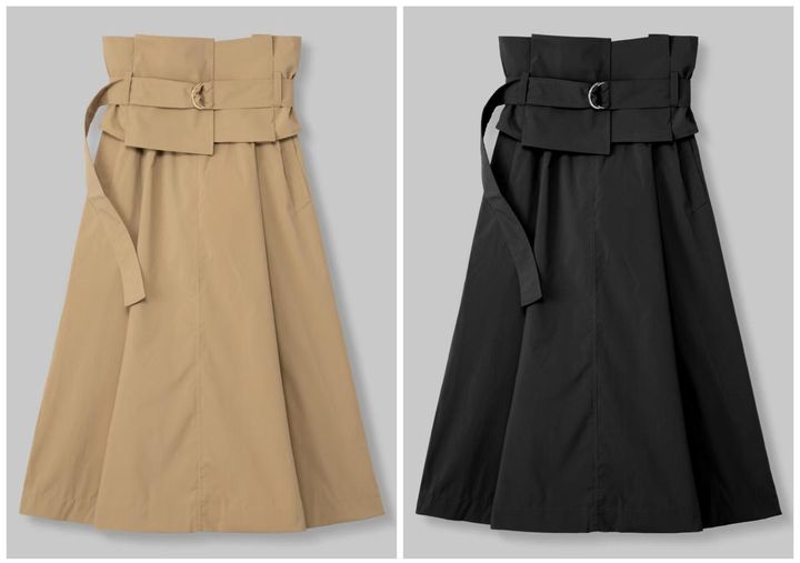 画像: 【O0u】［eversmart］BELT FLARE SKIRT各¥18,700