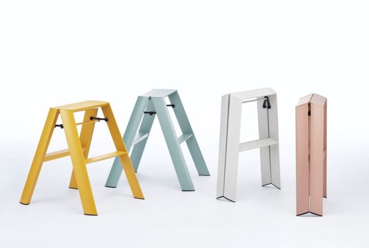 lucano新色ラインナップ 左から、マスタードイエロー／ダスティミント／クリスタルグレー／ピーチブラウン