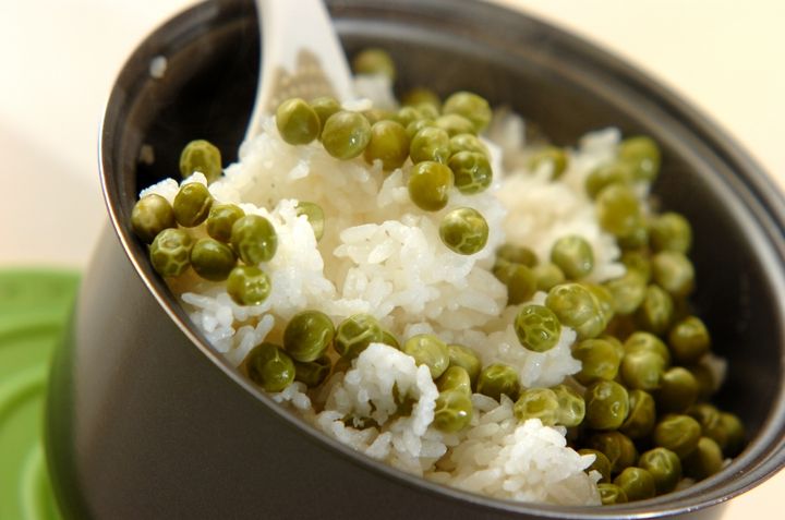 グリンピースご飯の作り方2