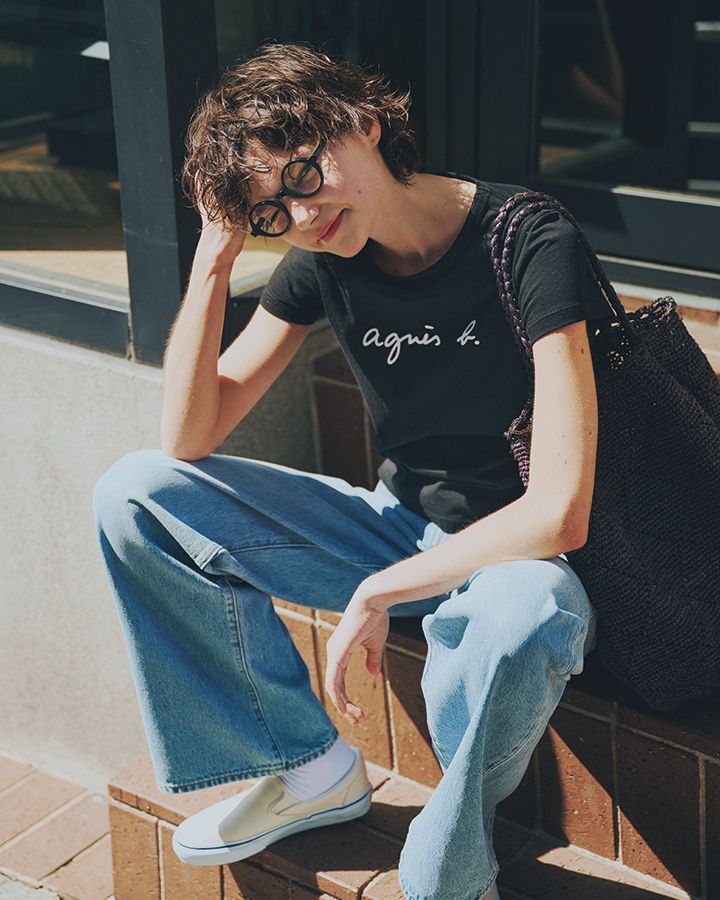 《アニエスべー》の定番ロゴTでこなれ感をプラスして【本日のFUDGE GIRL-6月20日】