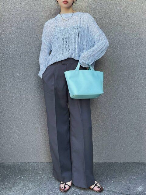 サマーニットのコーデ1