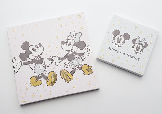ダイソーのアートパネル（ミッキー＆ミニー）DC6のデザイン