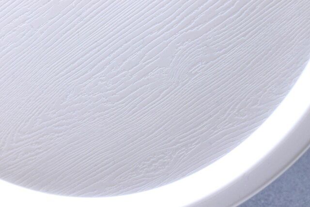 キャンドゥ 電子レンジで使えるトレー 丸型 デザイン 木目調