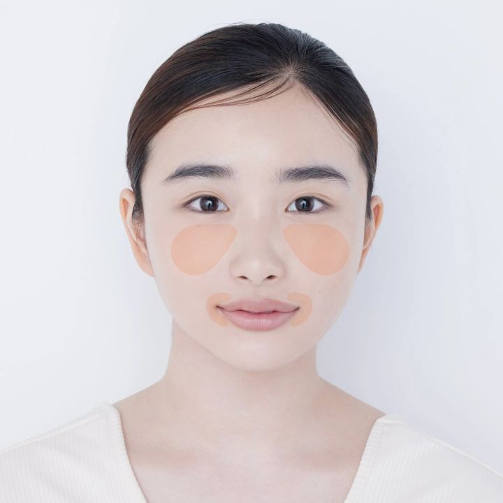 オレンジ下地を塗る範囲はここ！