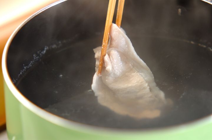 豚しゃぶのサラダ素麺の作り方1