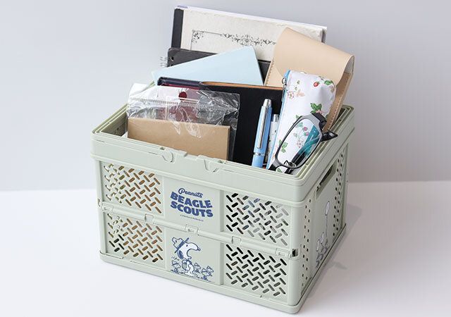 スヌーピー付録収納バスケットムックレビューデスクまわりの収納