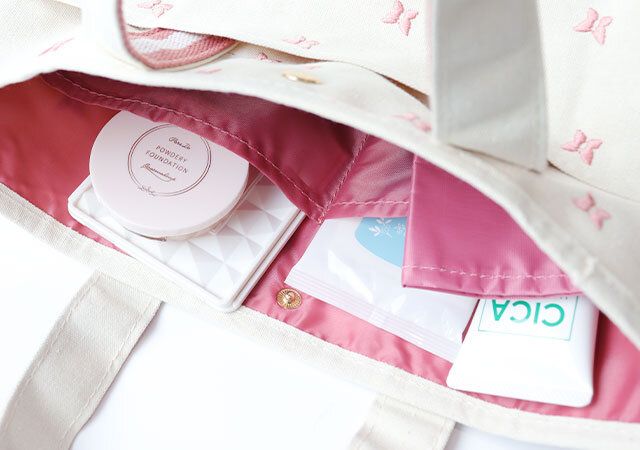 ハワイアンデザイン ランチトート オープンポケット