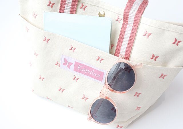 ハワイアンデザイン ランチトート フロントポケット