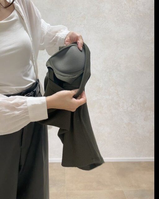 ユニクロホルターネックブラタンクトップのカップ部分