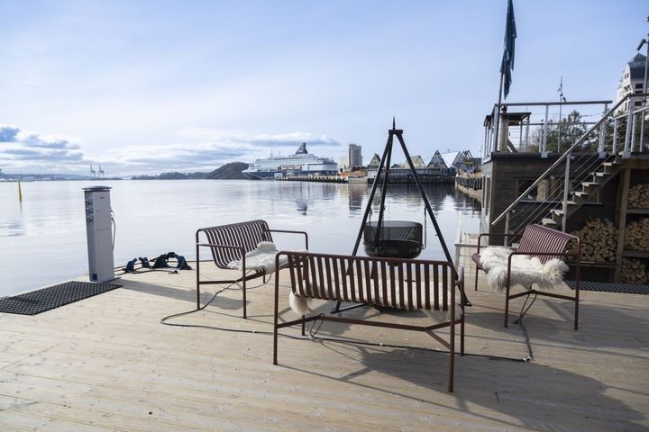 共用の外気浴スペースもあります