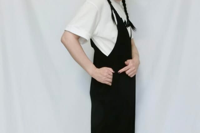 coca エンボス加工 サロペット ポケット