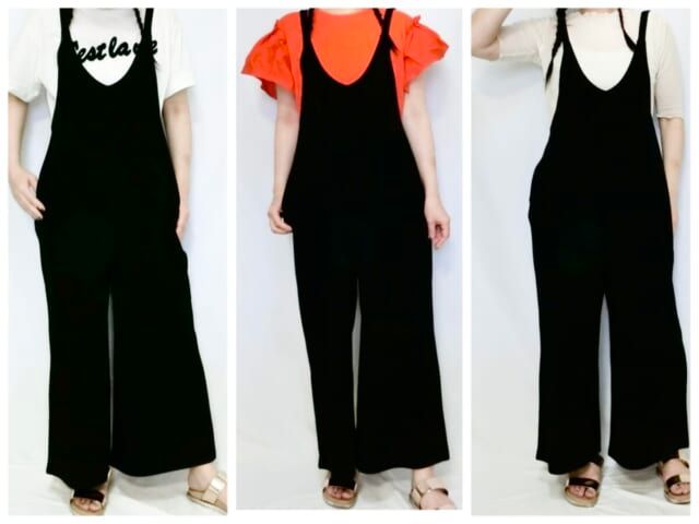 coca コーディネート サロペット 