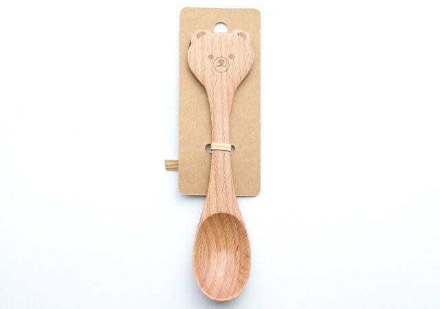 セリアの木製スプーン くま・りす