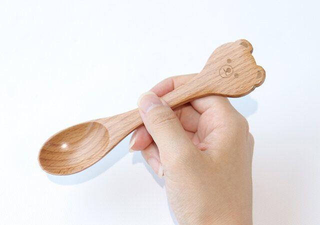 セリアの木製スプーン くま・りすのくま