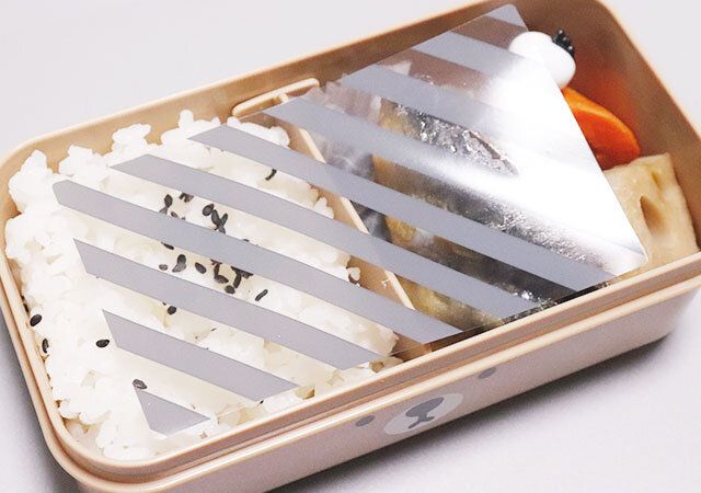 セリア 銀イオン抗菌シート ストライプ柄 小さめサイズ 40枚入 使用例