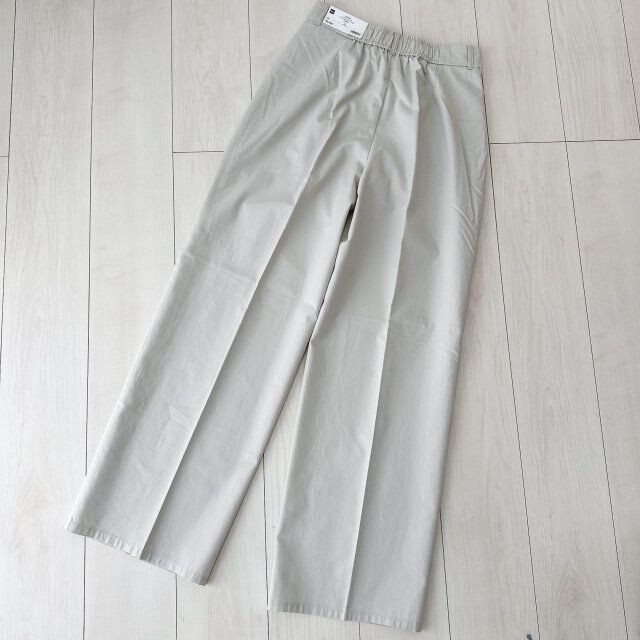 GUリネンブレンドタックワイドパンツ