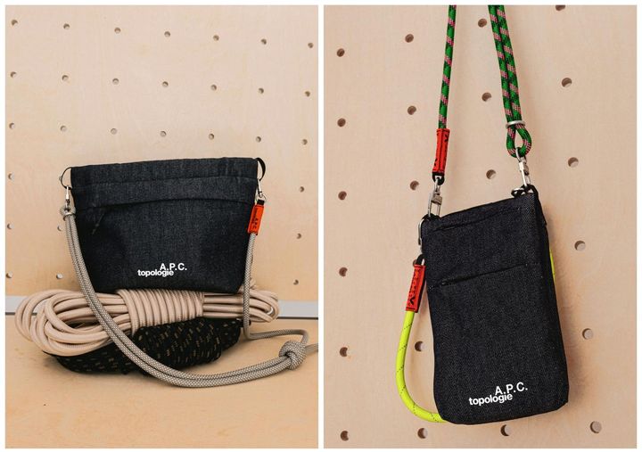 画像: 【A.P.C. × topologie】左：BESACE (ストラップ別売り) ¥16,500、8.0MM ROPE ¥4,950、右：PHONE SACOCHE（ストラップ別売り） ¥14,300、8.0MM ROPE ¥4,950、8.0MM WRIST STRAP ¥4,070 topologie.jp